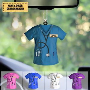 Personalized Nurse Scrubs - Gift For Nurse Acrylic Ornament