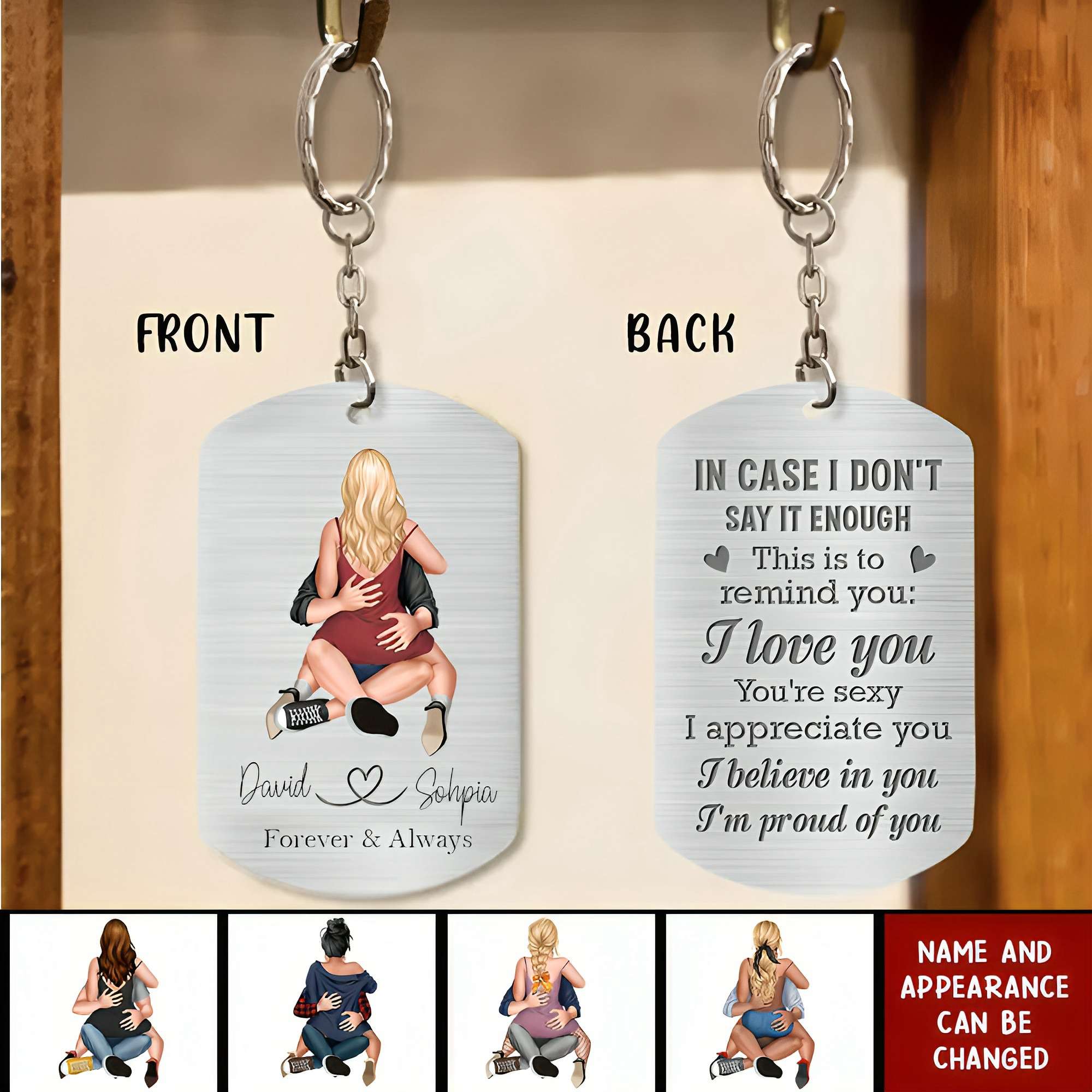 In Case I Don't Say It Enough - Personalized Aluminum Keychain - Gift Idea For Couple