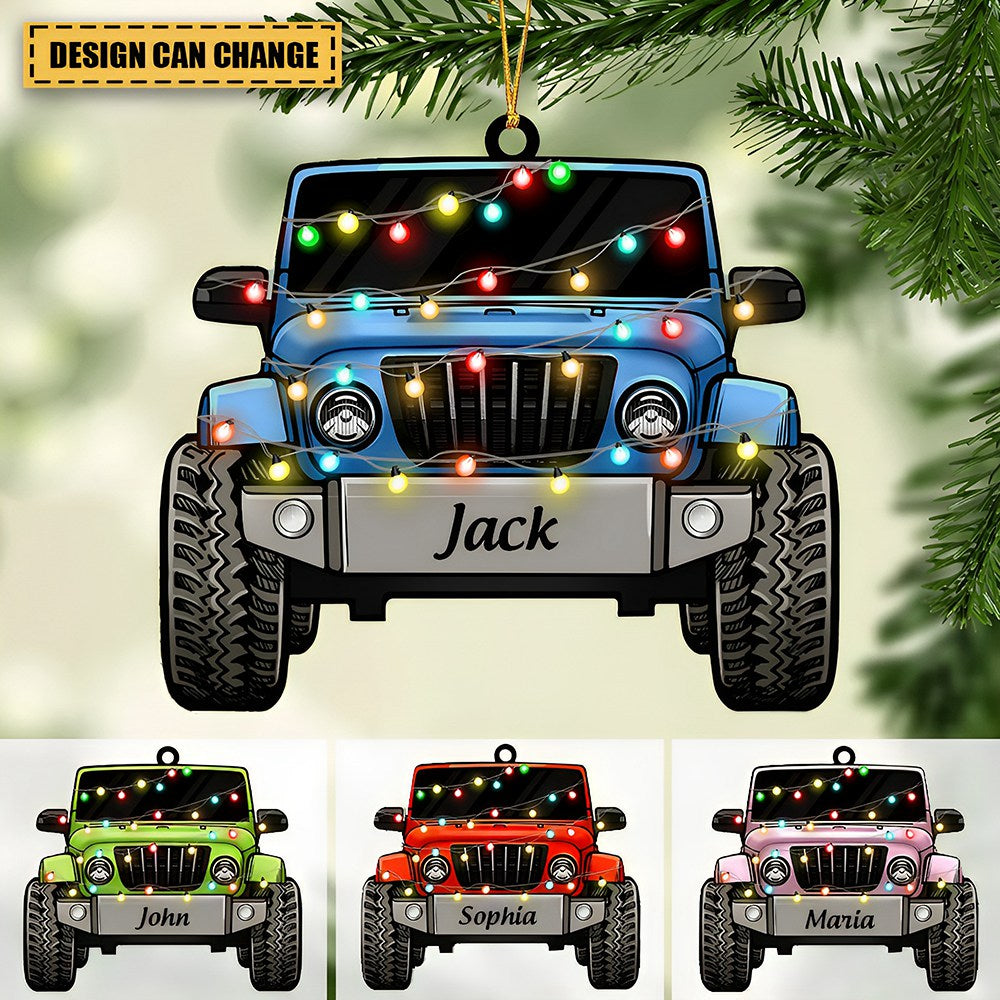 Personalized Off-road Car Acrylic Ornament Christmas Gift For Friends & Family