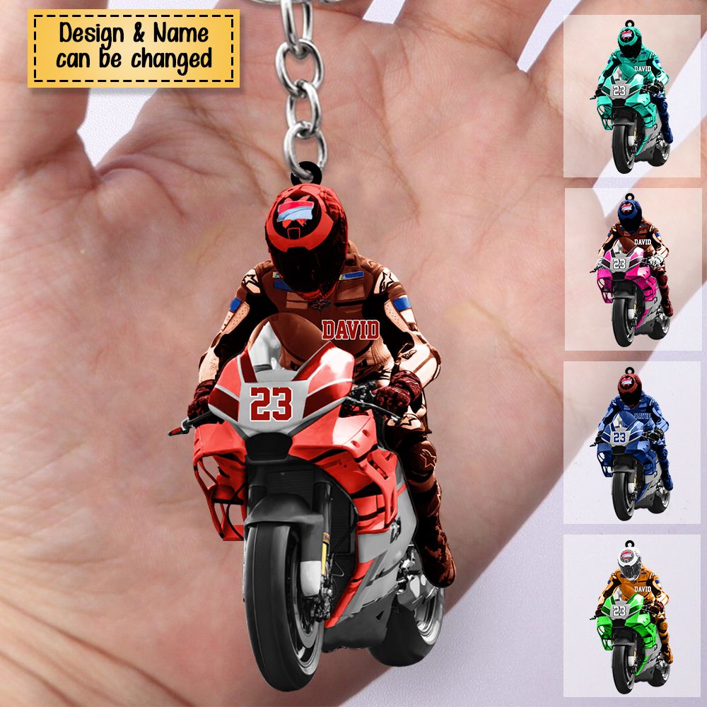 Custom Personalized Motorcycle Acrylic Keychain, Gift For Motorcycle Lovers