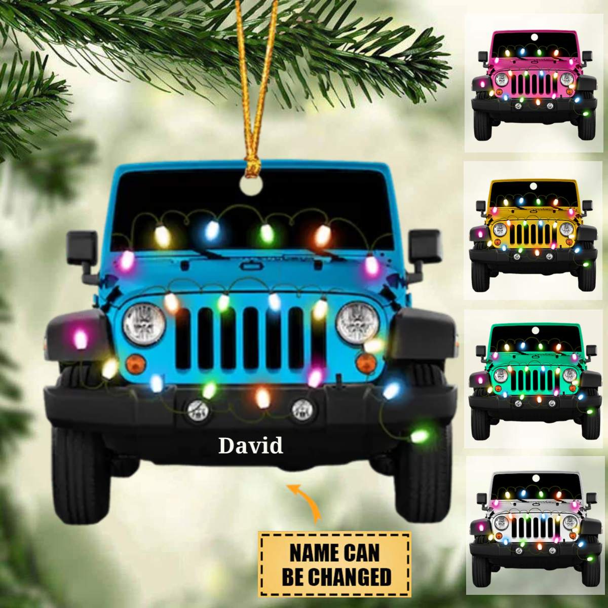 Personalized Wrangler Off-Road Wrangler Off-Road Car Acrylic Christmas Ornament