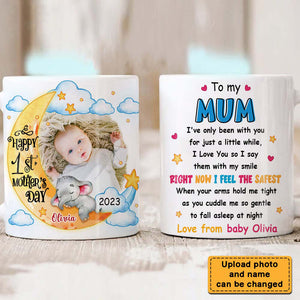 First Mother's Day Elephant Photo Personalized Mug