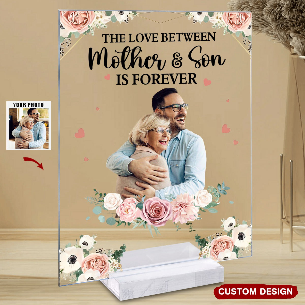 Love Between Mother And Daughter Is Forever - Personalized Acrylic Photo Plaque