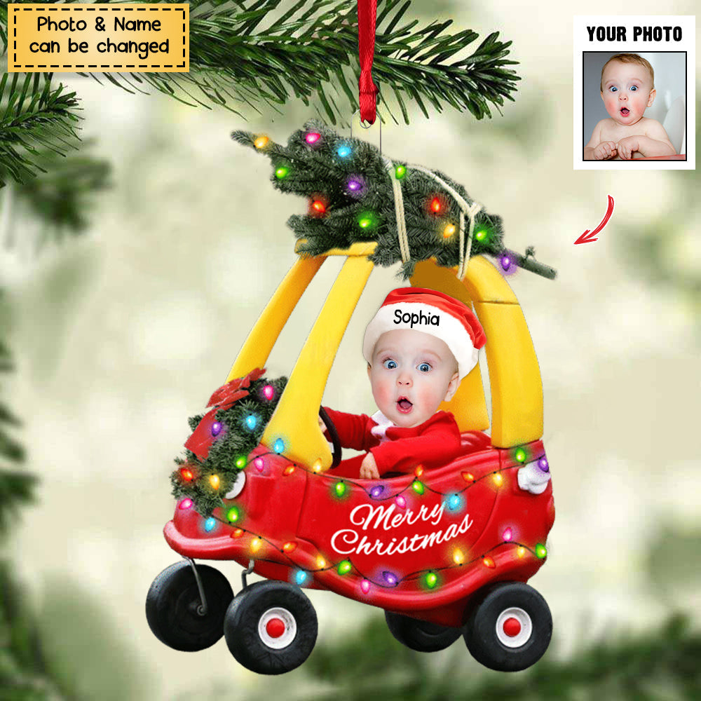 Christmas 2024 - Baby Car Christmas - Custom from Photo - Personalized Ornament