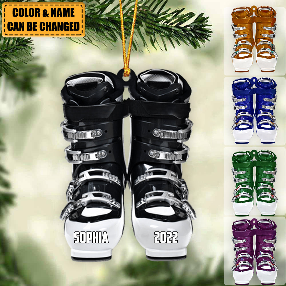 Skiing Roller Skate Personalized Christmas Ornament