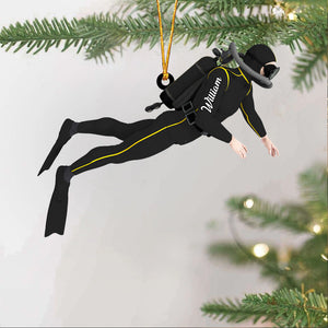 Personalized Diver Acrylic Christmas Ornament,Great Gift For Diving Lovers