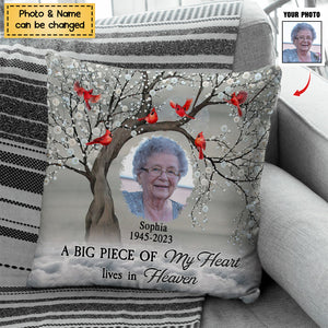 Memorial Cardinal Upload Photo, I'm Always With You Personalized Pillow