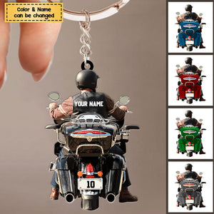 Personalized Motorcycle Acrylic Keychain, Gift for Biker