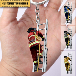 Personalized Acrylic keychain - Gift For Firefighter