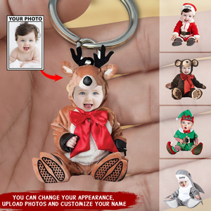 Personalized Photo Baby Acrylic Keychain-Custom Gift For New Baby First Acrylic Keychain