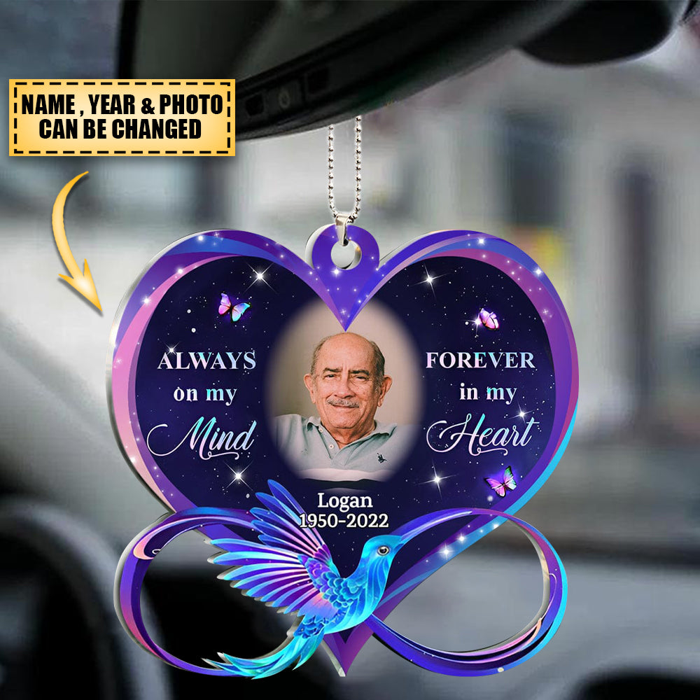 Always in my Mind Forever in my Heart Memorial Car Hanging Ornament