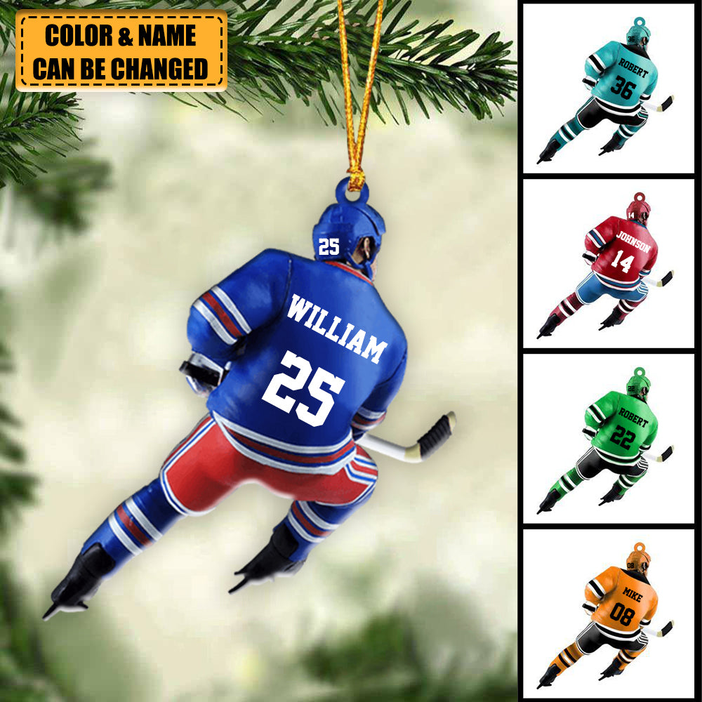 Personalized Ice Hockey Player Christmas Ornament-Great Gift Idea For Ice Hockey Lovers