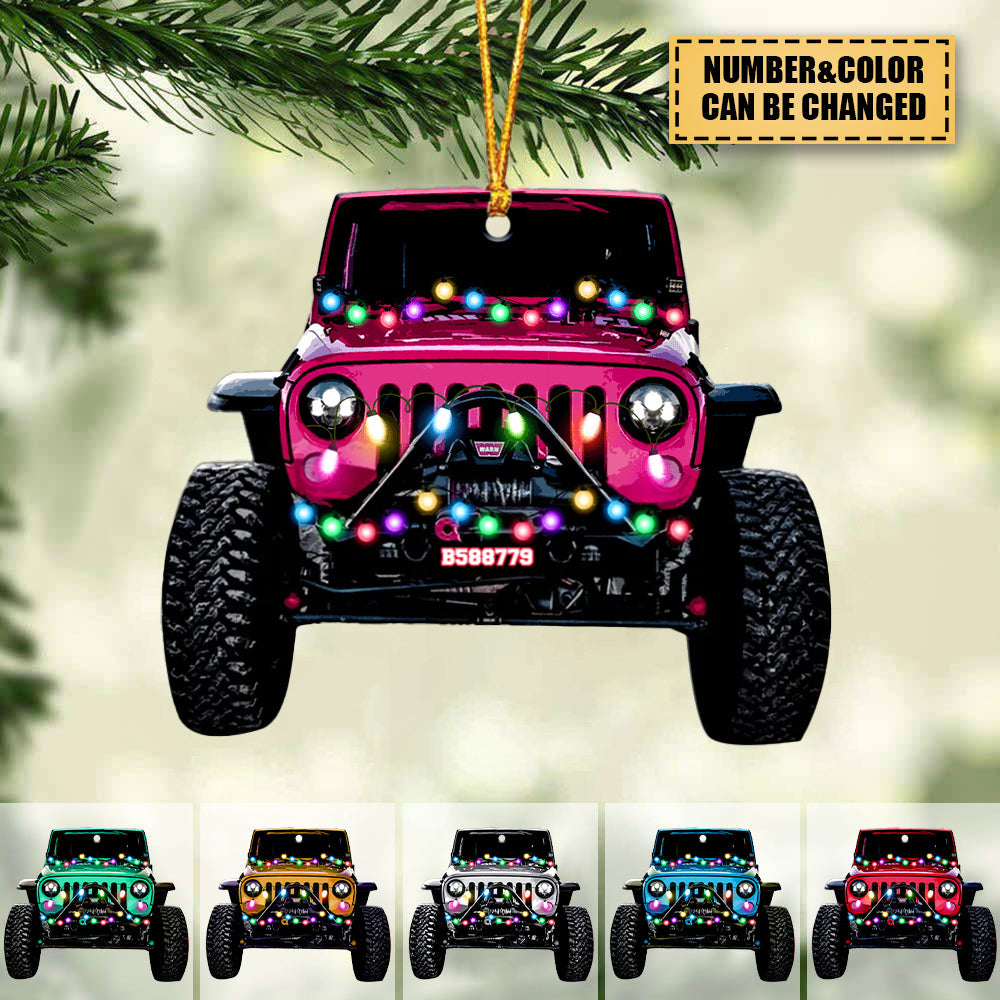 Wrangler Off-Road Car - Personalized Christmas Wrangler Off-Road Ornament