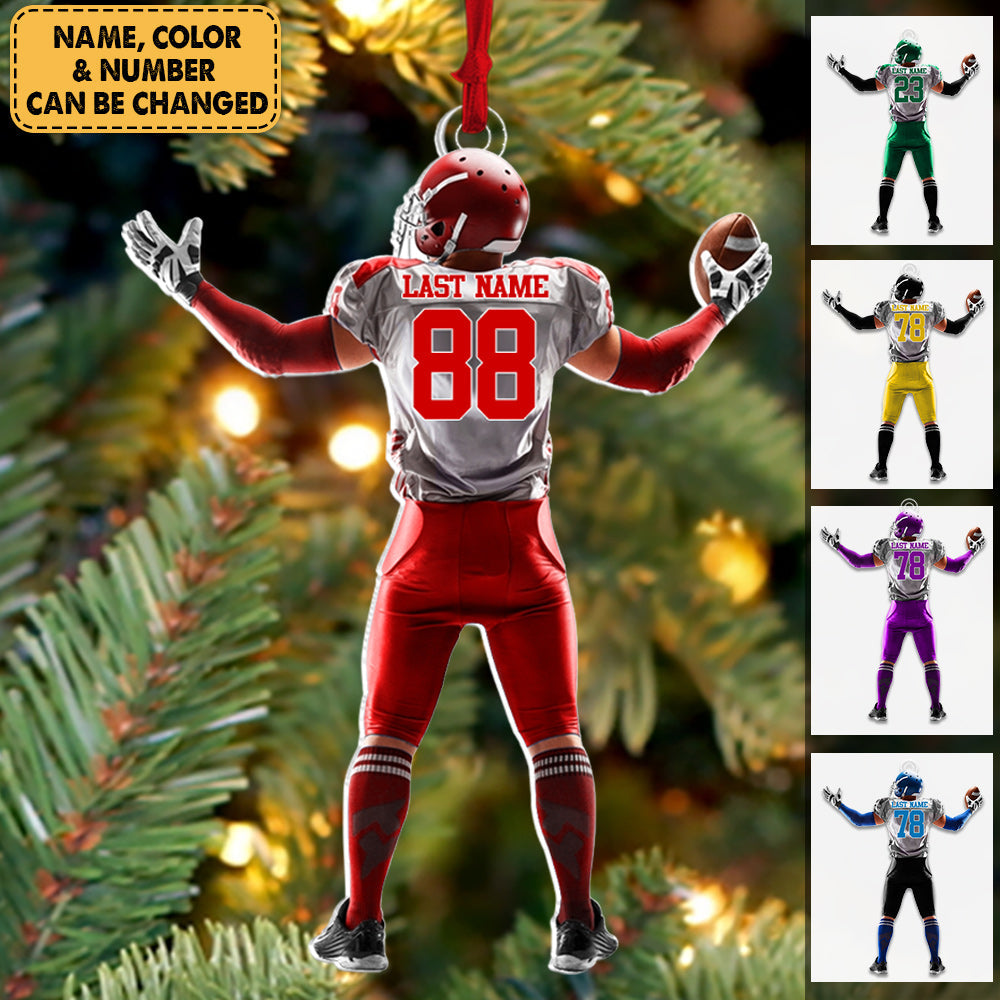 Personalized Ornament American Football Acrylic Ornament Christmas Ornament For Football Player Football Mom Grandma