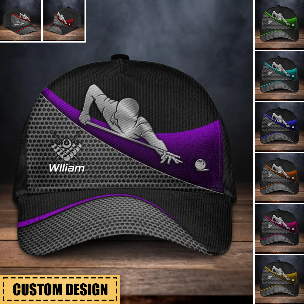 Billiards Multicolor Meal Pattern Personalized Classic Cap