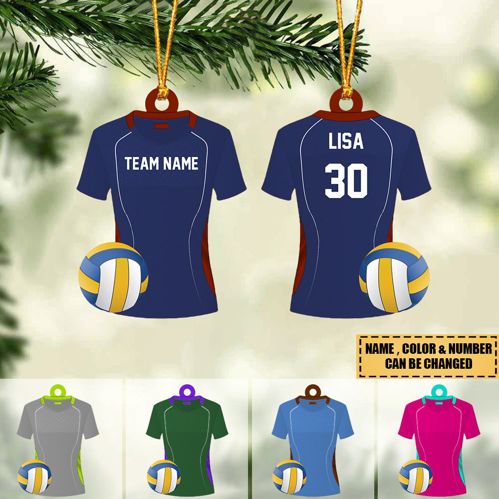 Volleyball Uniform - Personalized Flat Acrylic Ornament - Gift For Volleyball Players