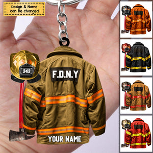 Firefighter Uniform - Personalized Acrylic Keychain
