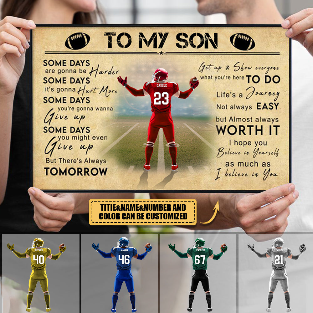 2022 New Release Personalized Personalized American Football Horizontal Poster