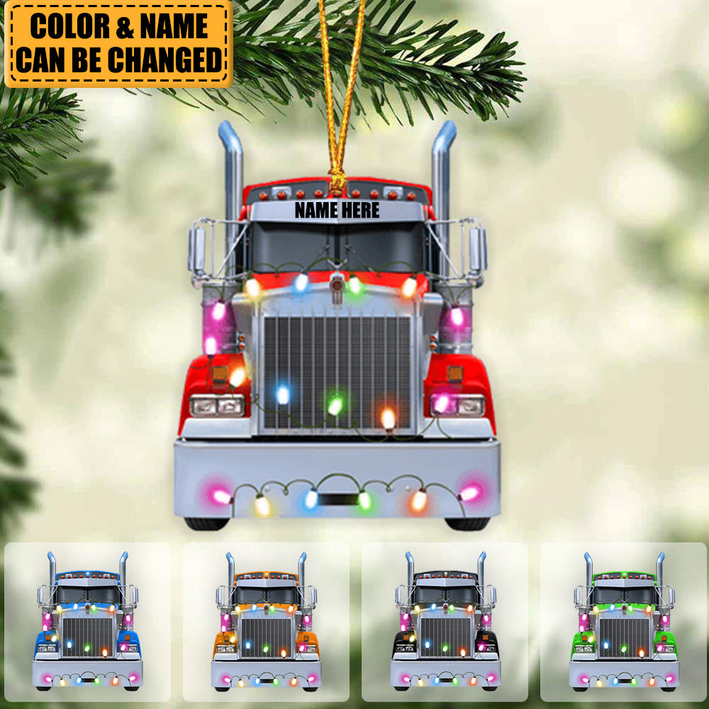 Truck Christmas Ornament, Personalized Christmas Ornament - Christmas Gift For Truck Driver
