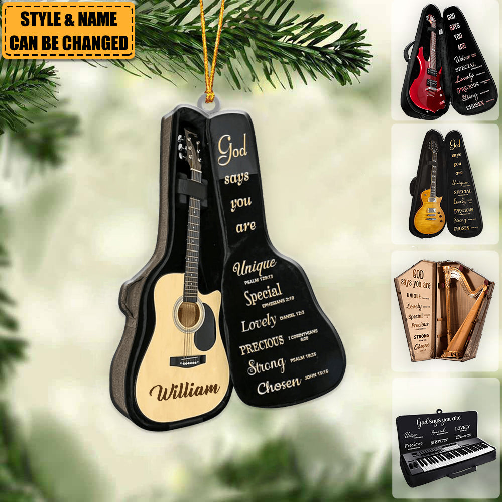 Personalized Musical Instrument With Bag God Says You Are-Christmas Ornament