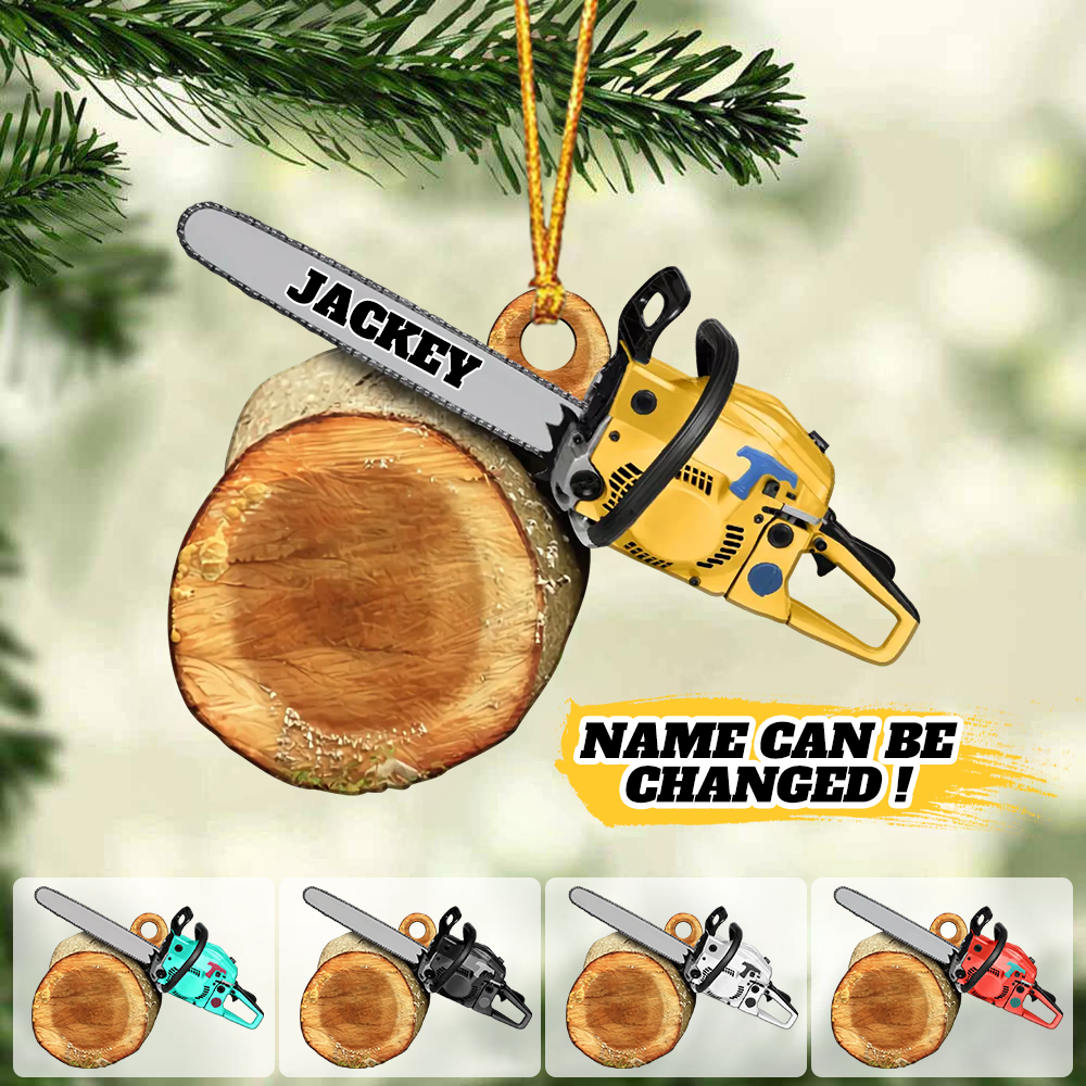 PERSONALIZED ARBORIST WOOD ORNAMENT