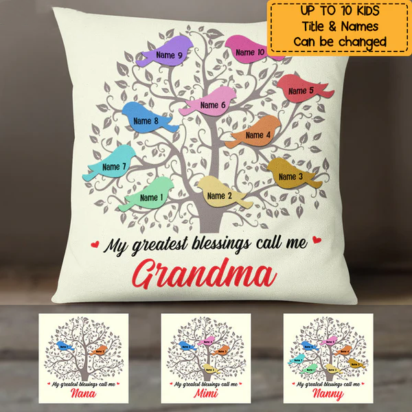 Grandma Tree Pillow