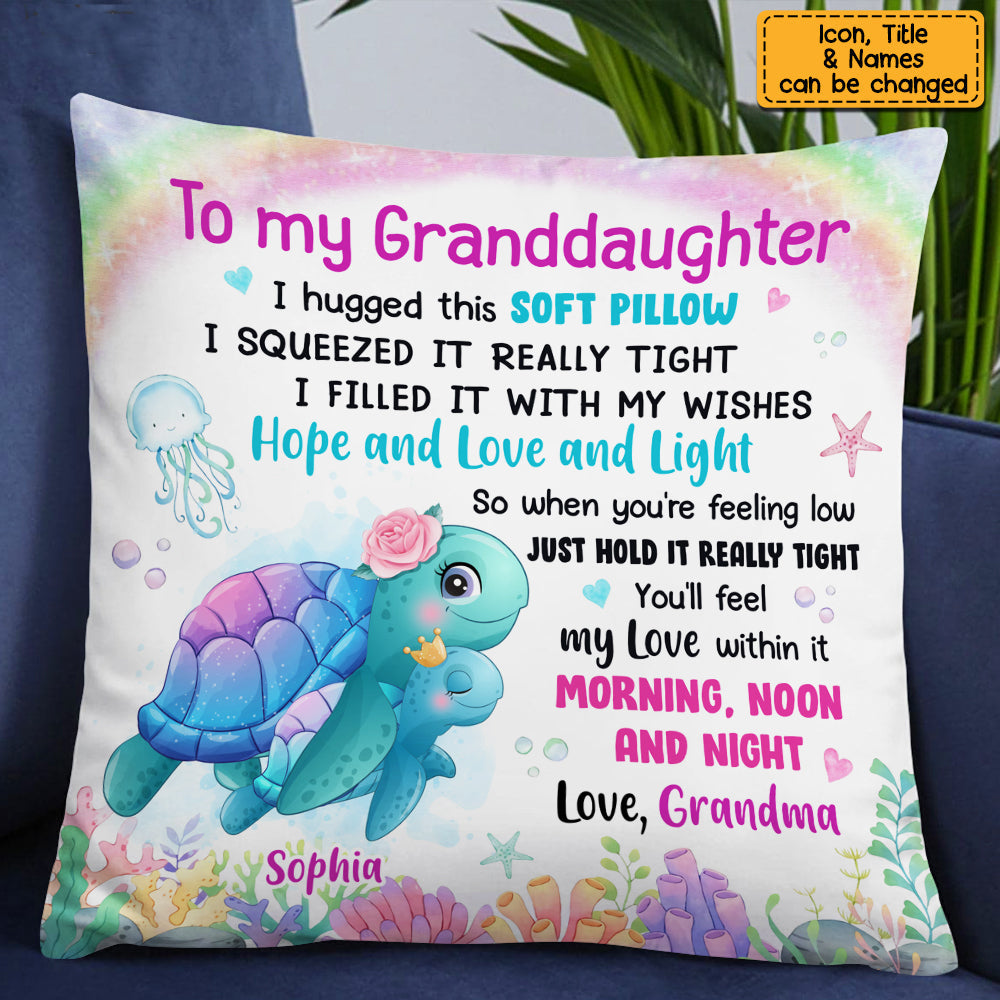 Granddaughter Grandson Sea Animals Hug This Pillow