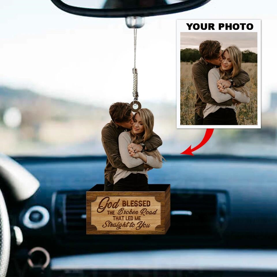 Personalized Car Hanging Ornament - Gift For Couple - God Blessed The -  yeetcat