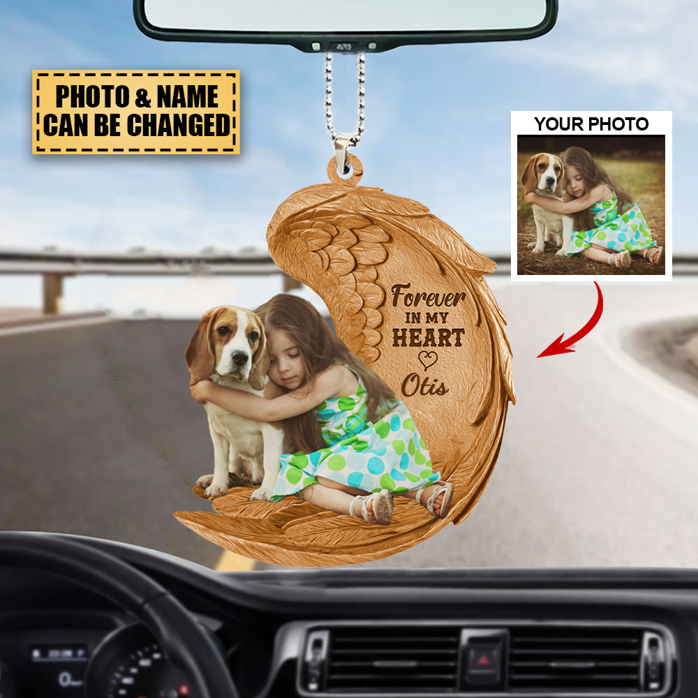 Personalized Car Hanging Ornament - Gift For Dog Lover - Forever In My Heart