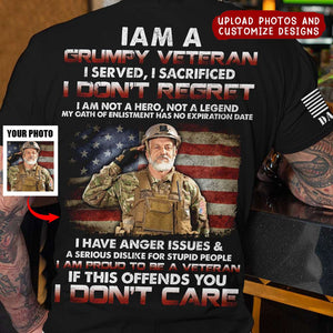 I Am A Grumpy Old Veteran, Personalized Shirt