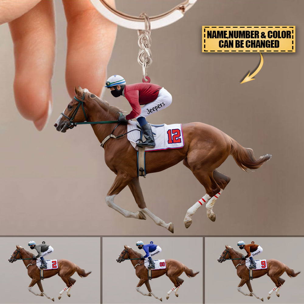 Personalized Equestrian Acrylic Keychain - Gift Idea For Horse Lover