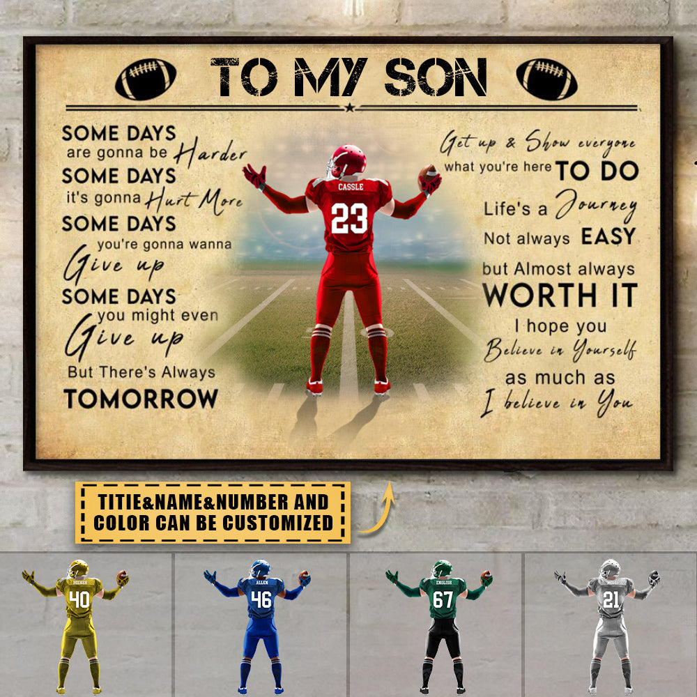 2022 New Release Personalized Personalized American Football Horizontal Poster