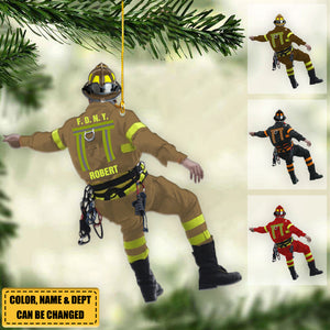 Personalized Firefighter Christmas -Two Sided Ornament