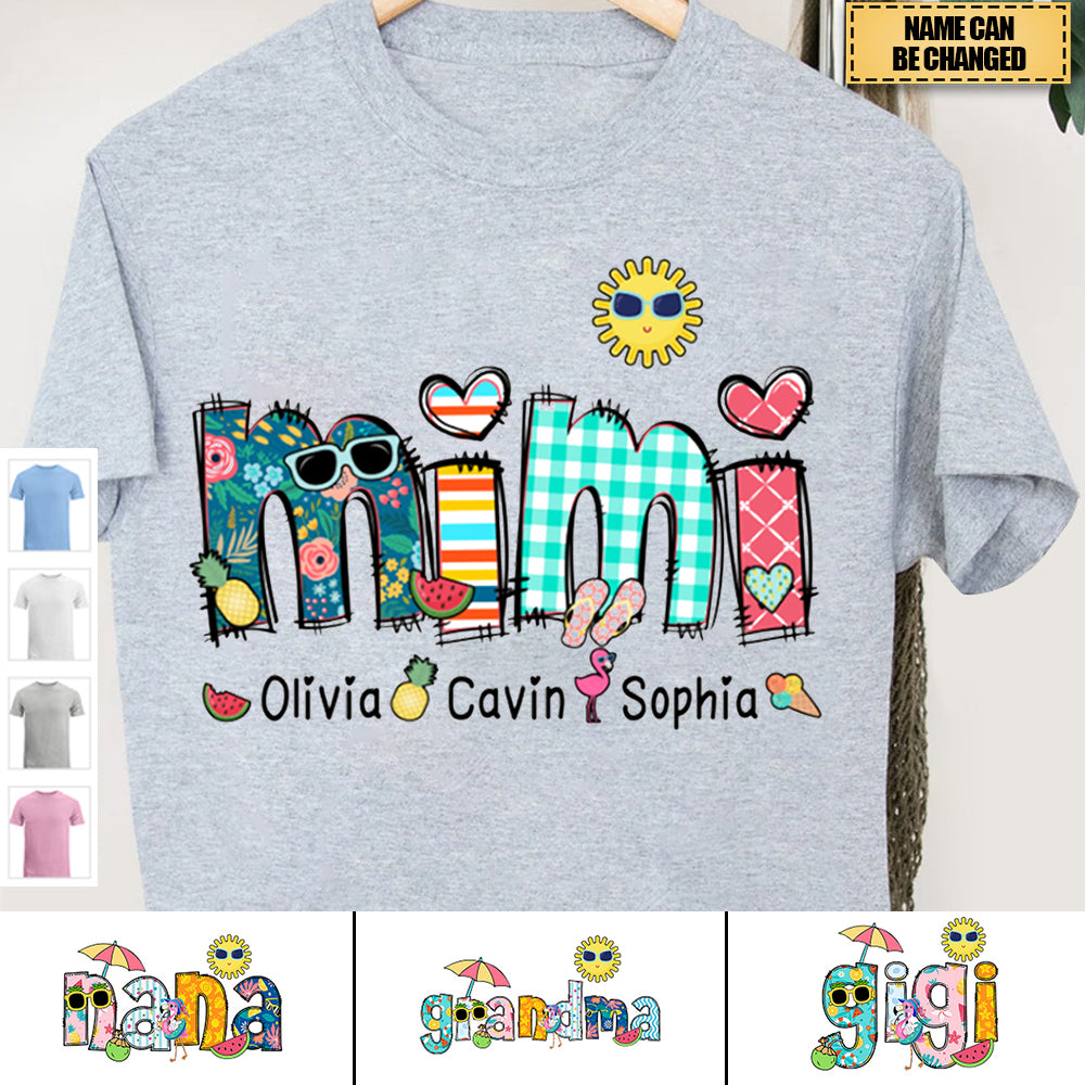 Personalized Love Grandma Life Nickname And Kids Summer Trend T-Shirt