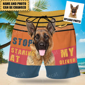 Personalized Stop Staring At My Pet/Upload Photo- Custom Trunks