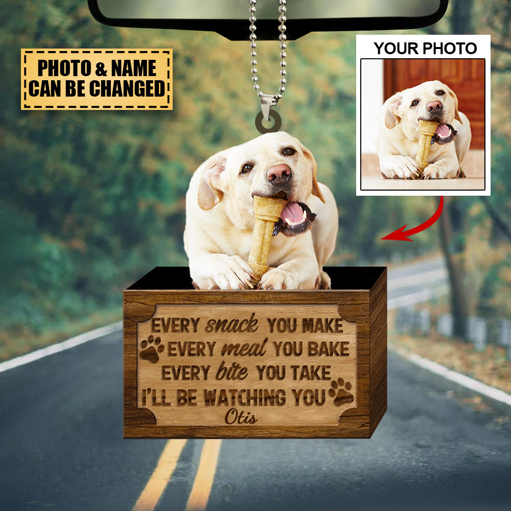 Personalized Car Hanging Ornament - Gift For Dog Lover- I'll Be Watching You