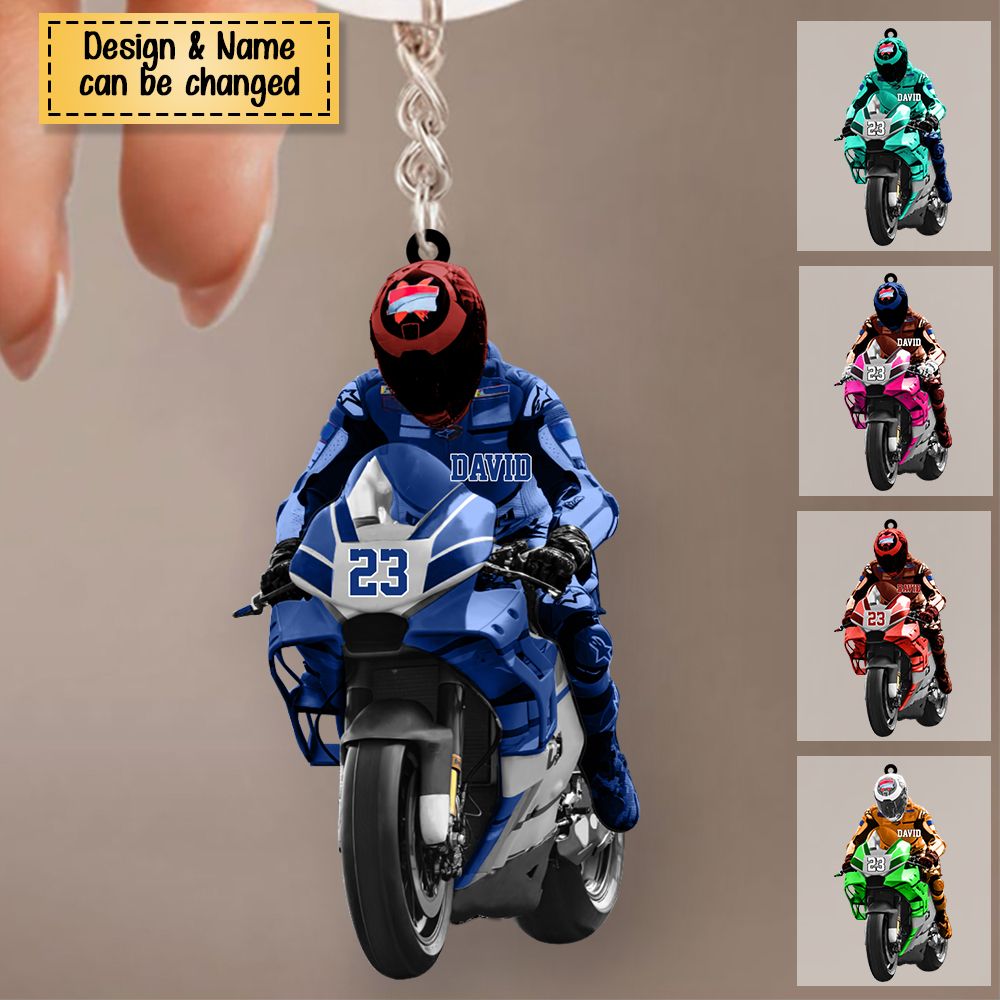 Custom Personalized Motorcycle Acrylic Keychain, Gift For Motorcycle Lovers