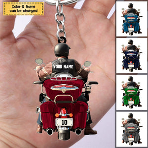 Personalized Motorcycle Acrylic Keychain, Gift for Biker