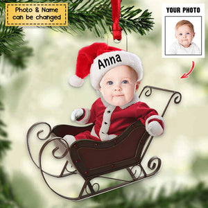 Adorable Newborn Baby - Personalized Acrylic Photo Ornament