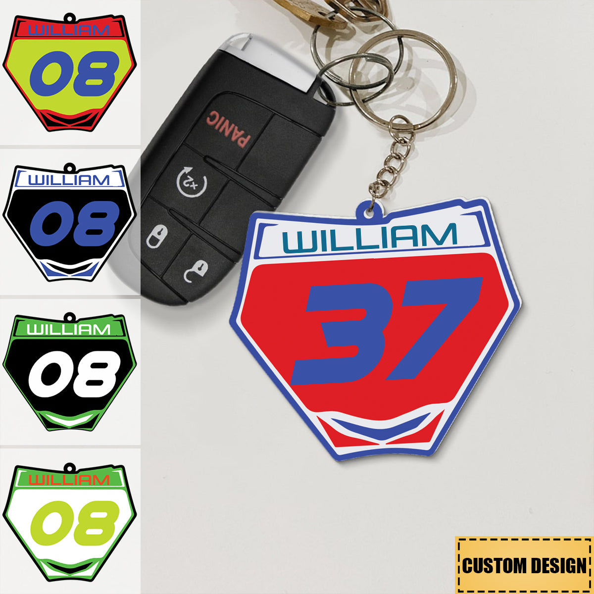 Motocross Racing - Personalized Acrylic Keychain - Gift For Motocross Lover