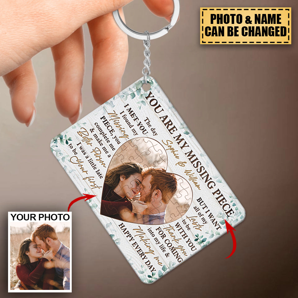 I Want All Of My Lasts To be With You - Upload Image, Gift For Couples - Personalized Acrylic/Stainless Steel  Keychain