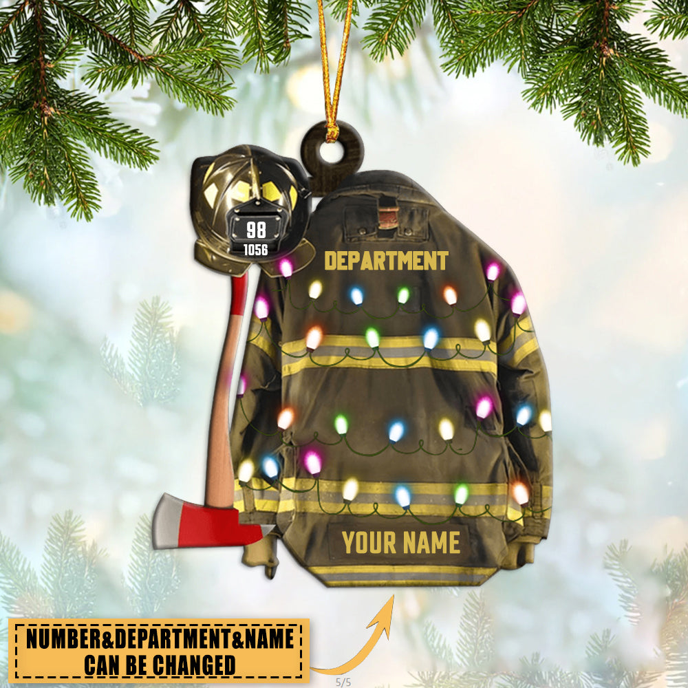 Personalized Firefighter Christmas Ornament