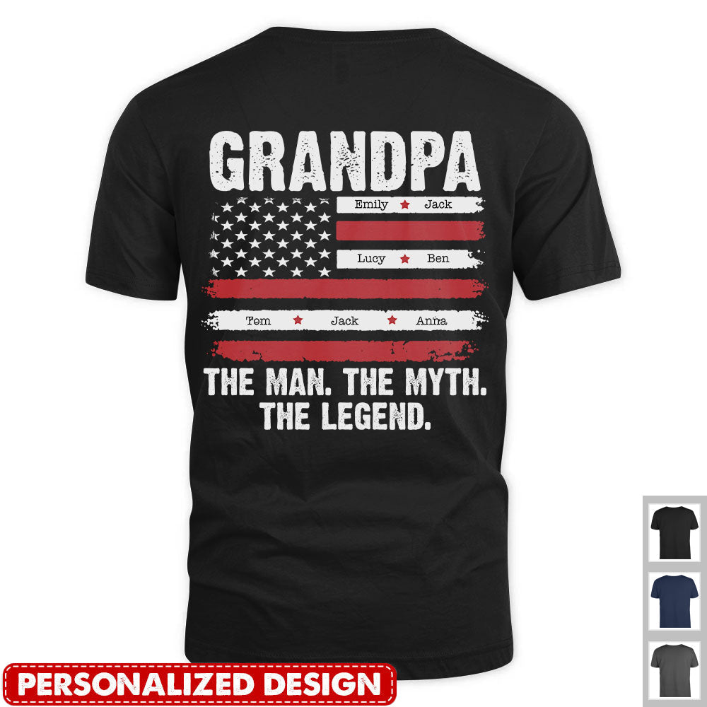 Papa The Man The Myth The Legend - Custom Shirt Gift For Dad Papa