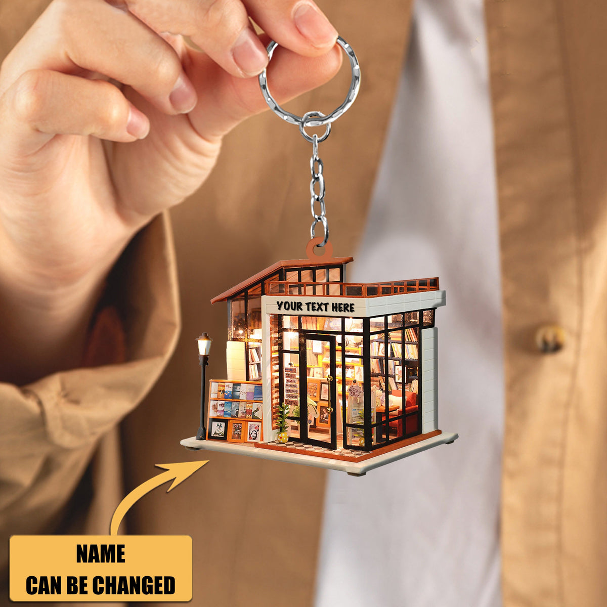 Personalized Book Store Acrylic Keychain - Gift for Librarian, Librarian Book Keychain, Lover Bookworm, Book Lover Gift