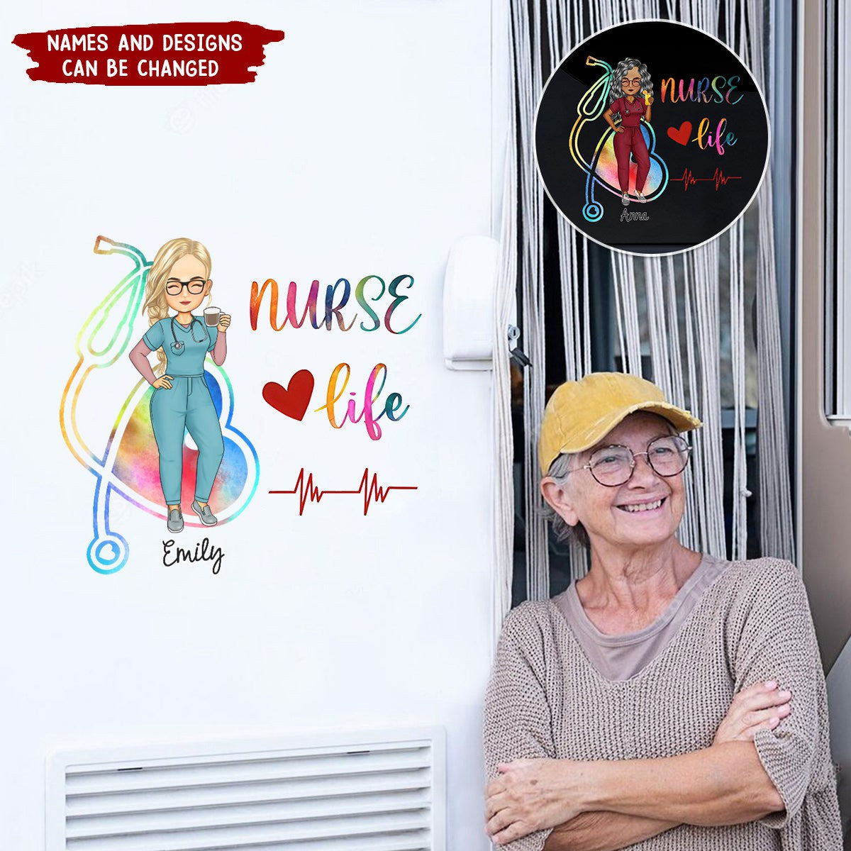 Nurse Life - Gift For Nurse - Personalized Decor Decal