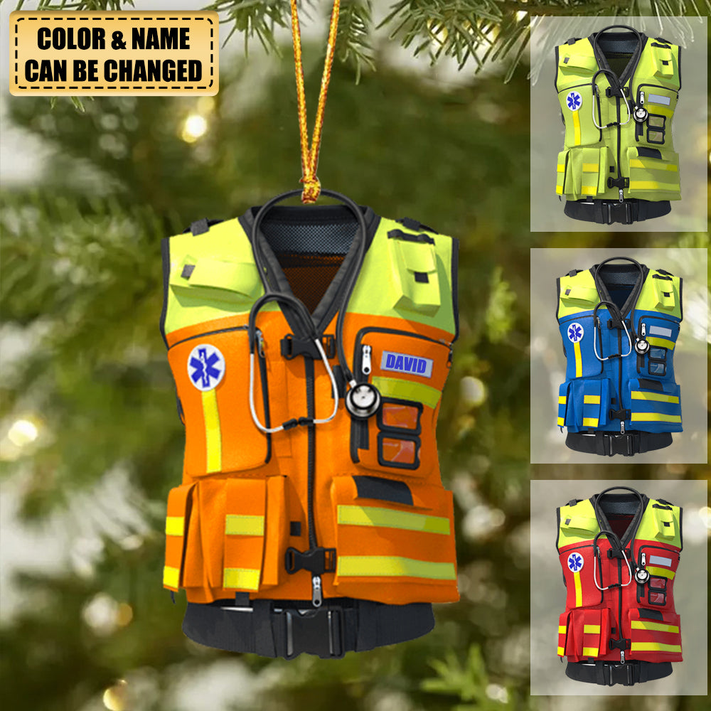 Emt Paramedic Safety Vest, Custom Shape Ornament Gift For Paramedic