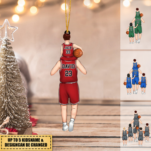 Thank You For Teaching Me To Play basketball - Personalized Rectangle Acrylic Ornament