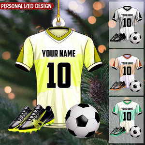 Custom Name Soccer Christmas Ornament, Christmas Gift For Soccer Lover, Gift For Soccer Player