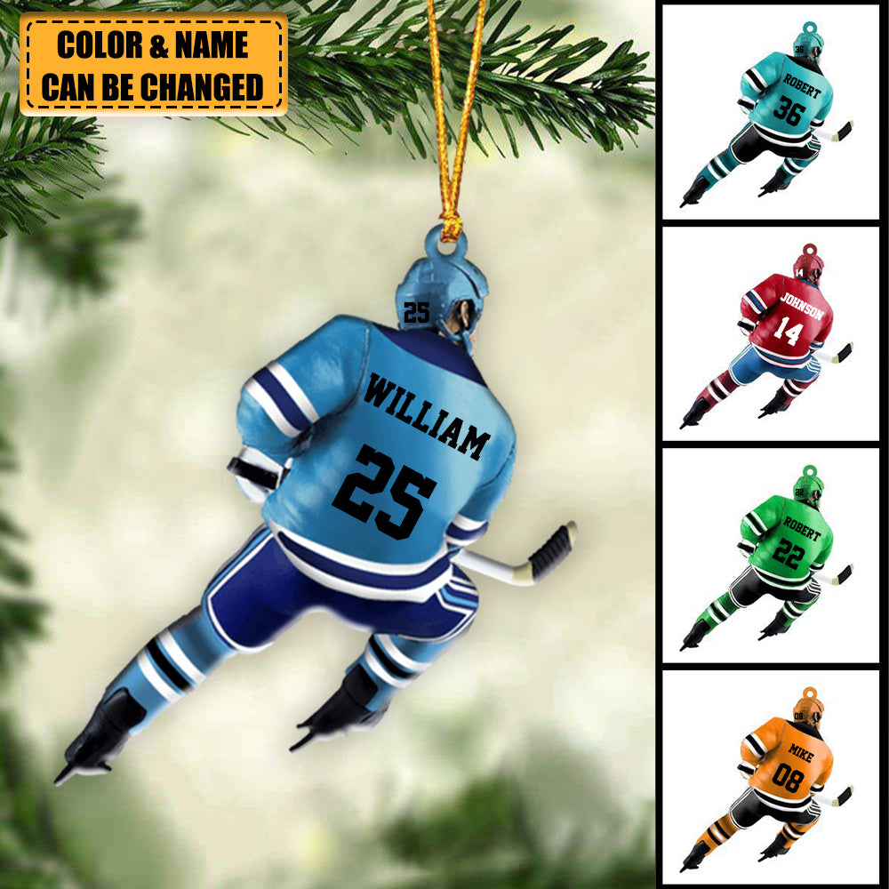 Personalized Ice Hockey Player Christmas Ornament-Great Gift Idea For Ice Hockey Lovers