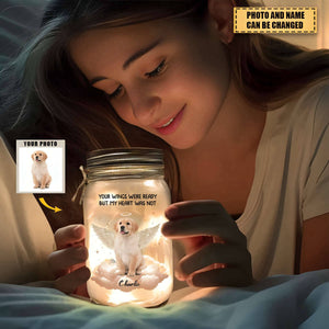 Custom Photo Forever In My Heart - Memorial Personalized Custom Mason Jar Light - Sympathy Gift For Pet Owners, Pet Lovers